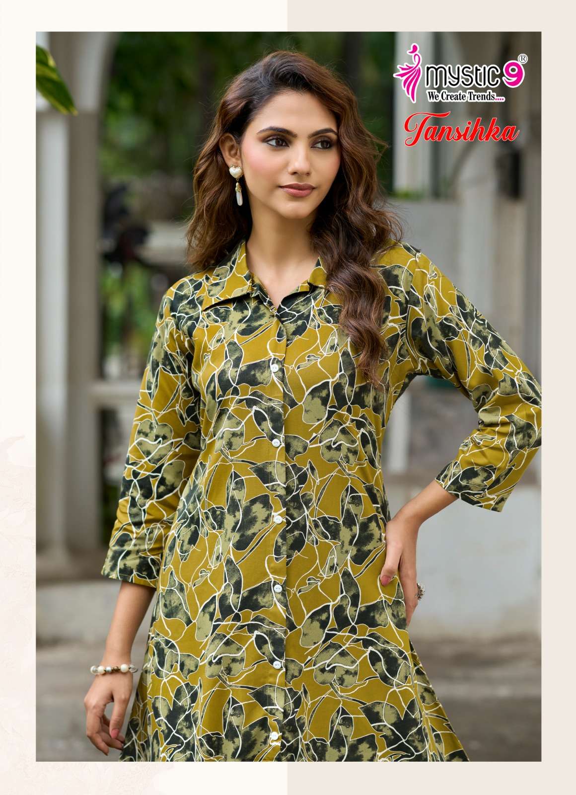 MYSTIC 9 TANISHKA VOL 1 HEAVY VISCOSE PRINT A LINE CUT CORD SET SURAT BRAND WHOLESALER 
